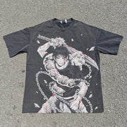 Toji Fushiguro Acid Wash T-shirt