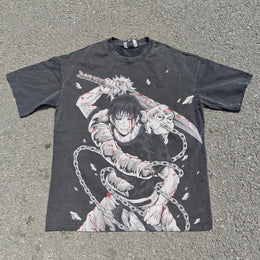 Toji Fushiguro Acid Wash T-shirt