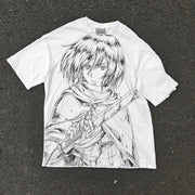 Mikasa Ackerman Acid Wash T-shirt