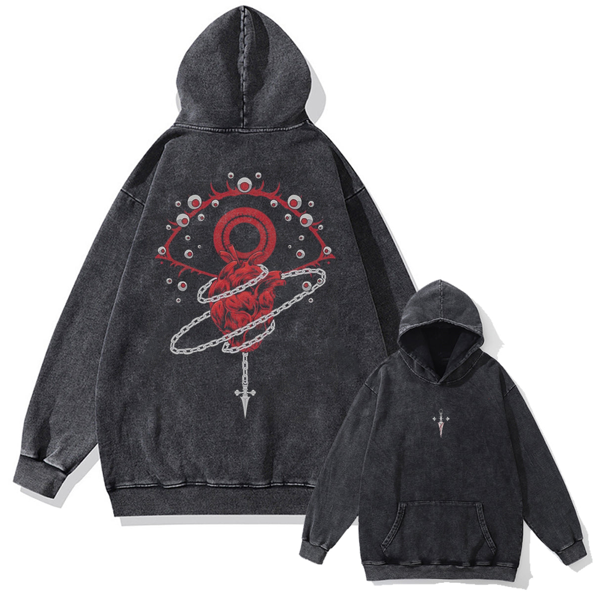 Kurapika "Heart of Vengeance" Vintage Hoodie