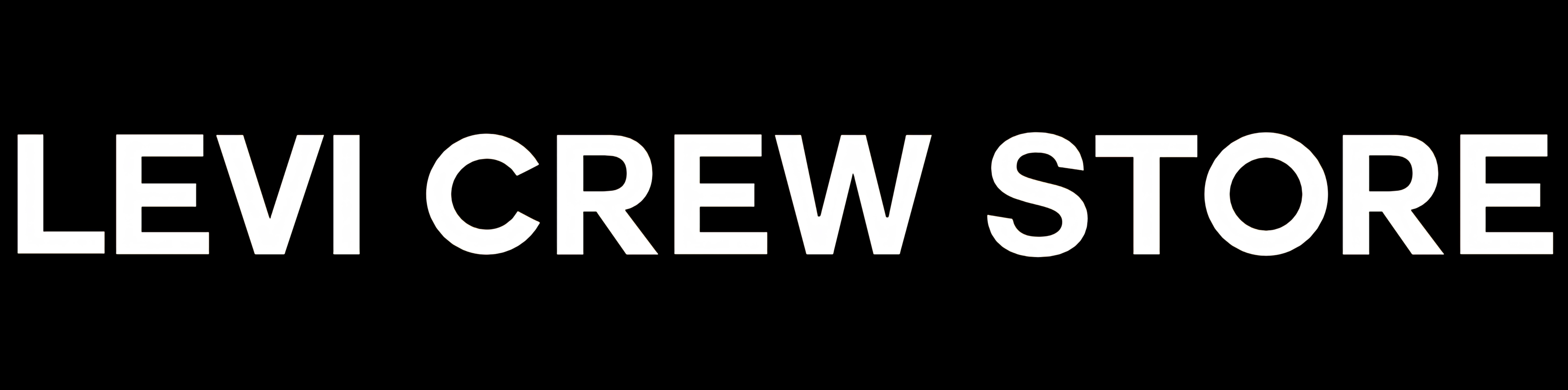 Text 'LEVI CREW STORE' in white on a black background