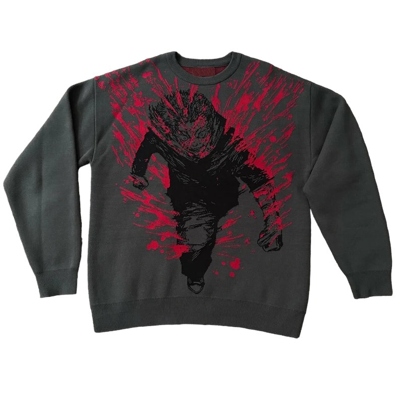Yuji Itadori Loose Knit Sweater