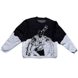Chainsaw Man Loose Knit Sweater