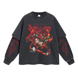Tanjiro Kamado Vintage Double Sleeve T-shirt