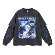 Gojo Satoru Vintage Double Sleeve T-shirt