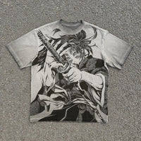 Kokushibo "Upper Moon One" Acid Wash T-shirt