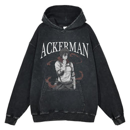 Mikasa Ackerman Vintage Hoodie V1