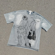 Killua X Gon Acid Wash T-shirt