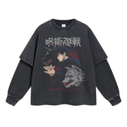 Megumi Fushiguro Vintage Double Sleeve T-shirt